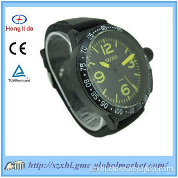 Purpal water resistant stainless steel case back watch silicone watch